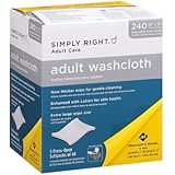Simply Right Adult Washcloth Disposable Moist Wipes 12" x 8" - 240 ct