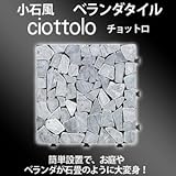 ベランダタイル ジョイント式 チョットロ ciottolo （グレー） 6枚セット 小石風
