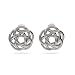Eve's Addiction Sterling Silver Celtic Knot Stud Earrings