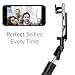 Selfie Stick by Schronic8482; With Premium Leather Strap, Ultra Compact 3-in-1 Built In Shutter, Battery Free Extendable Monopod for iPhone 6 / iPhone 6 Plus iPhone 5s 5c 4s 4, Samsung Galaxy S6/S6 Edge/S5/S4/ Note 5/4/3, LG G4 G3