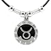 Taurus Pewter Pendant on Beaded Leather Necklace - Earth Spirit Necklace