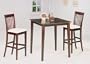 3 Pc Cappuccino Finish Bar Bistro Table Stool Chair Set