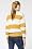 L!VE Long Sleeve Bold Bi-Color Stripe Crewneck Sweater