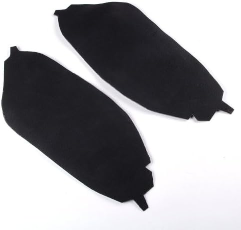 Beige Grey black Real Leather Front Door Panels Armrest Covers case For 2008-2012 Honda Accord (Black)