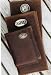 Crazy Horse Brown Leather Wallets with Silver Emblem - Collegiate Series
