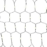 Mr. Light Solar 10ft x 3.5ft 200 LED Warm White Multi-Function Net Light with Green Wire