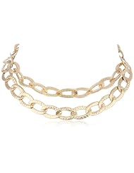 Kenneth Cole New York "Metal Boost" Oval Link 2 Row Necklace, 19"