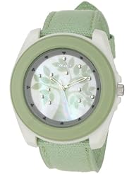 Sprout Womens ST2019MPLG  Light Green Organic Cotton Strap Watch
