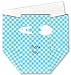 Aqua Gingham Diaper Thank-you Cards - Set of 10