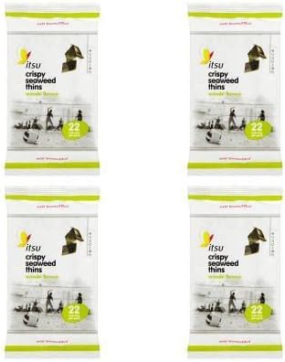 (4 PACK) - Itsu Wasabi Crispy Seaweed Thins Multipack| (5x3) x 6 (gx)x |4 PACK - SUPER SAVER - SAVE MONEY