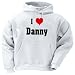 I Love/Heart Danny Youth Hooded Sweatshirt (for Kids) Various Colors Available