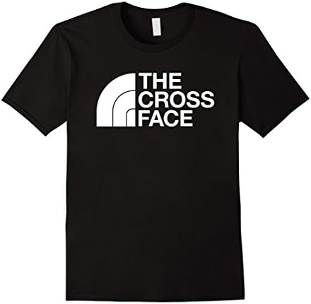 Men's The Cross Face T-Shirt - BJJ MMA Wrestling Grappling Large Black