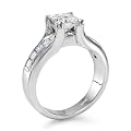 Certified, Princess Cut, Solitaire Diamond Ring in 14K Gold / White (1 1/2 ct, F Color, SI2 Clarity)
