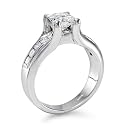 1 1/2 ct, D Color, VS2 Clarity, Certified, Princess Cut, Diamond Engagement Ring in Platinum