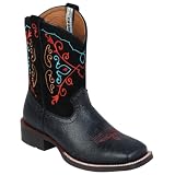 Ariat 5879 Women's Rodeobaby Square Toe, Black Tooled 7.5 B