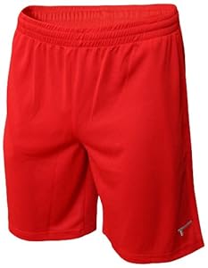 TREN Herren COOL Polyester Mesh Performance Short Sporthose mit Seitentaschen Rot 600 - L