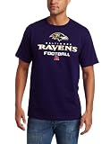 NFL Men's Baltimore Ravens Critical Victory V Short Sleeve Basic Tee (Dark Purple, Small)