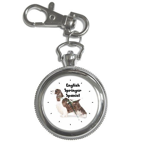English Springer Spaniel Key Chain Pocket Watch