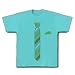 民主党鳩山首相ご愛用のゴールド（金色）の勝負ネクタイ Tシャツ(アクア) M