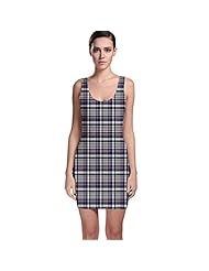 Stretchy Plaid Print Polyester/Spandex Bodycon Dress 