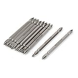 uxcell　プラスドライバービット　金属　グレー　6.3mmヘッドサイズ　100mm長　10本入り