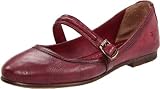 FRYE Women's Carson Trapunto Mary Jane Flat,Bordeaux,7.5 M US