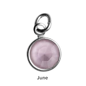 Sterling Silver June Birthstone Charms - Hangs on Loving Family Mother's Loving Embrace Pendant from Relios
