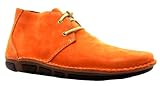 Hush Puppies Mens Hang Out Orange Nubuck Round Toe Hi Top Leather Shoes