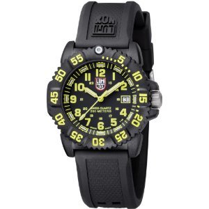 Luminox #7055 Women's Colormark 38mm - 7050 Series Watch (Black Dial/Yellow Print)