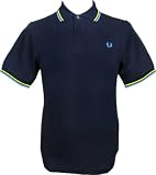 Fred Perry Classic M1200 Navy/Yellow/Light Blue Men's Polo