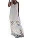 ZANZEA Ladies Strapless Sleeveless Vest Lace Crochet Beach Maxi Long Dress White 14