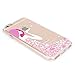 iPhone 6 Case, iPhone 6s Case, JAHOLAN Amusing Whimsical Designs Clear TPU Soft Case Rubber Silicone Skin Cover for Normal 4.7 inches iPhone 6/6s - Blossomy Pink Floral Girl