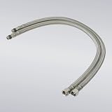 Decor Star WH038-27 3/8 Vessel Sink Faucet Stainless Steel Flexible Water Supply Hoses 27 Long x 2 (1 Pair)