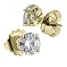 14K Yellow Gold Moissanite Classic 4 Prong Studs (3.00 cttw equivalent)