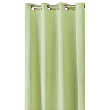 Accents de Ville Grommet Top Curtain Panel, Honeydew, 50-inch x 90-inch by Accents de Ville