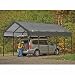 ShelterLogic 12x20x10 Square Tube CarPorts, Grey Cover
