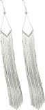 Young & The Restless ~ Ashley Abbott ~ Liquid Silver Dangle Multi-Strand CZ Cubic Zirconia Earrings