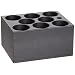 Talboys 949147 Anodized Aluminum Vial Single Block, 8 Well, 23.8mm Well Diameter, 3.75" Length x 3" Width x 2" Height, For 23mm Vial