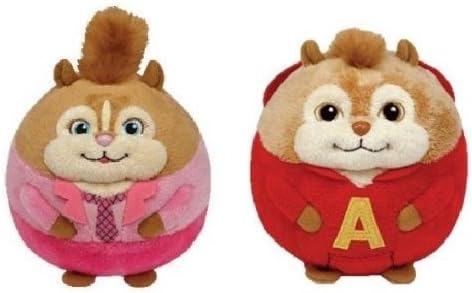 and Brittany Chipette 8" Beanie Ballz Plush Set (Medium)