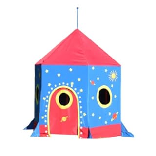 Garden Games Limited Rocket Play Tent (Blue/ Red/ Yellow)