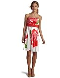 London Times Womens Strapless SundressSoft WhiteCoral Pink10