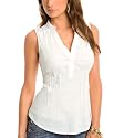 G by GUESS Tory Pintuck Top