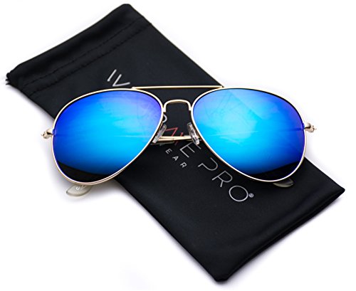 Aviator Full Silver Mirror Metal Frame Sunglasses