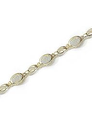 14kt Yellow Gold Oval Opal Bracelet.