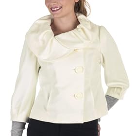 Mossimo® 3/4-Sleeve Wool Coat - White by Mossimo