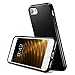 technext020 Black Case for iPhone 7 / iPhone 8 / iPhone SE 2nd Generation, Matte Shockproof Ultra Slim Fit Silicone TPU Soft Gel Rubber Cover Protective Back Bumper