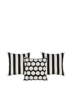 Apolena Set Funda De Cojín 3 Uds. (Negro/Blanco)