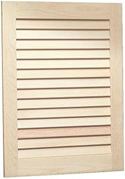 Louvered 16 in. W x 22 in. H x 5.25 in. D Recessed Medicine Cabinet in Unfinished Pine