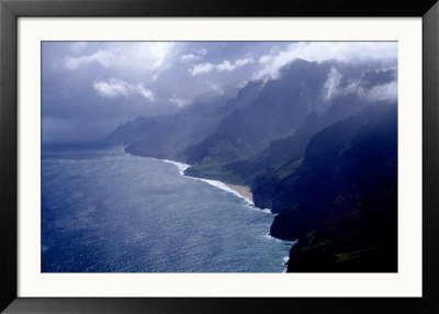 Na Pali Coast, Kauai, Hawaii Framed Photographic Poster Print by Michele Burgess, 45x32