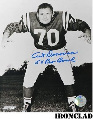 Art Donovan Autographed/Hand Signed Baltimore Colts 16x20 Photo 5 X Pro Bowl